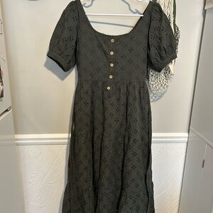 Little Cottonwood Green Eyelet dress